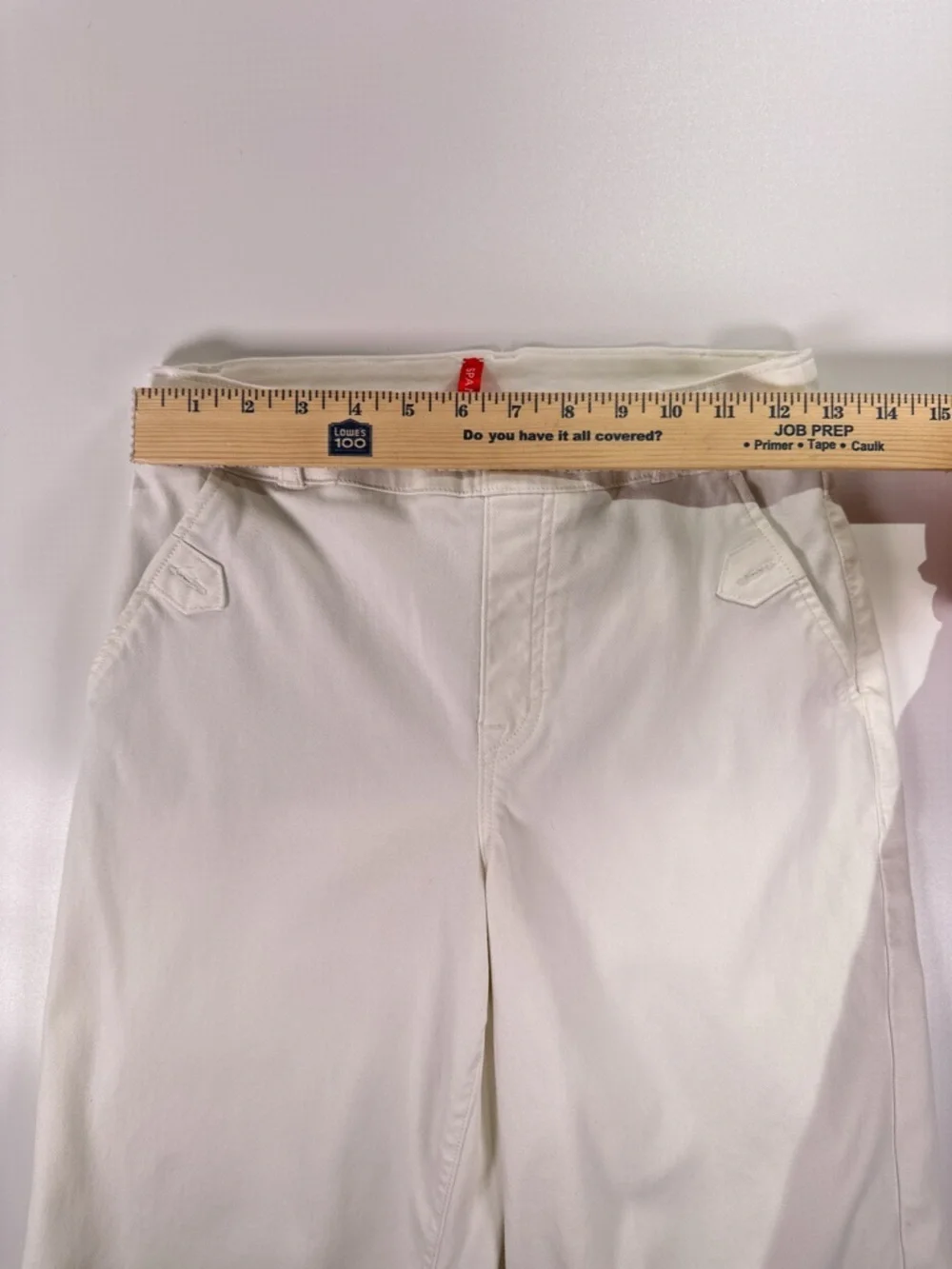 Spanx White Stretch Twill Cropped Wide Leg Pants Medium Petite